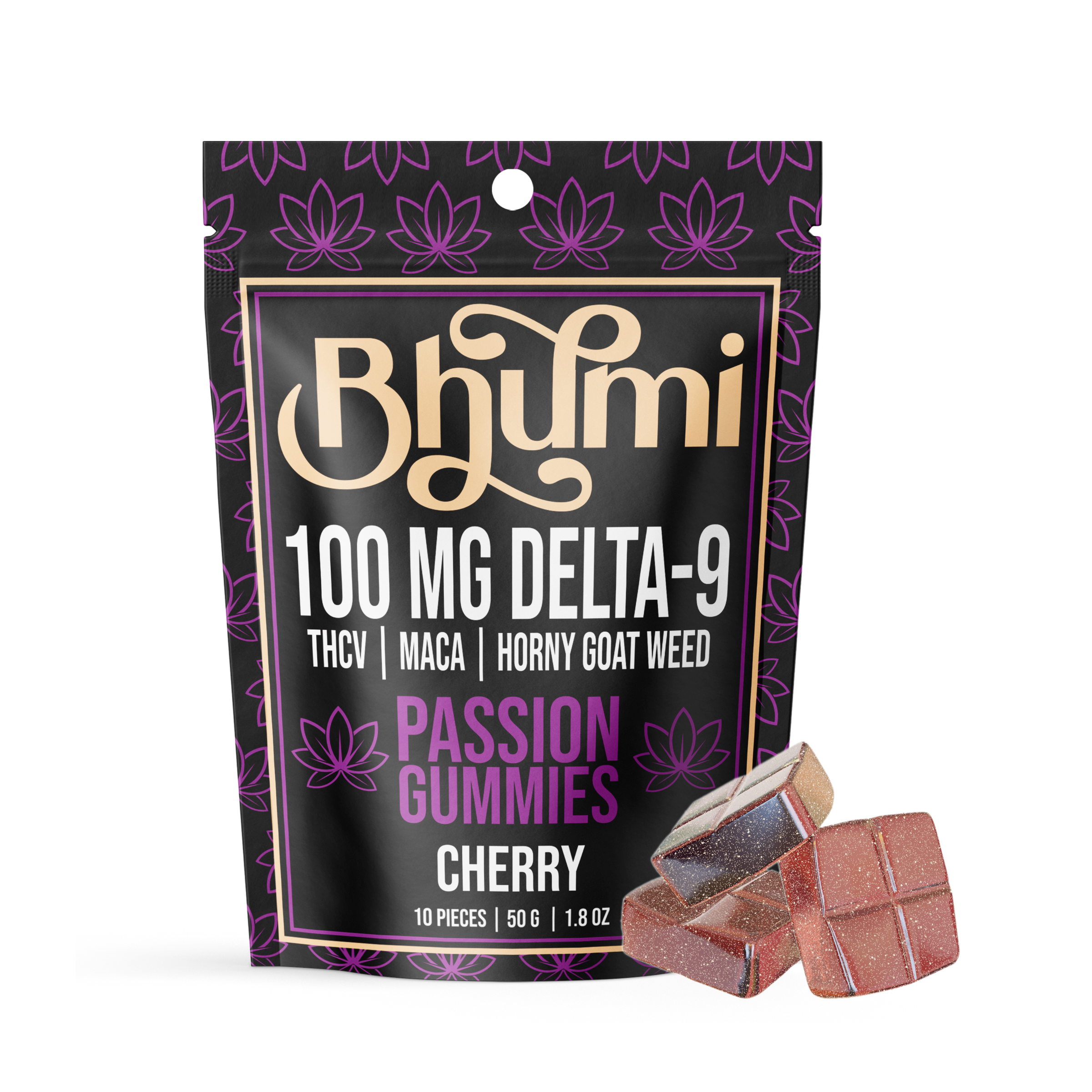Passion Cherry Gummy 10pc (100 mg Delta 9 + 100 mg THCv + Libido
