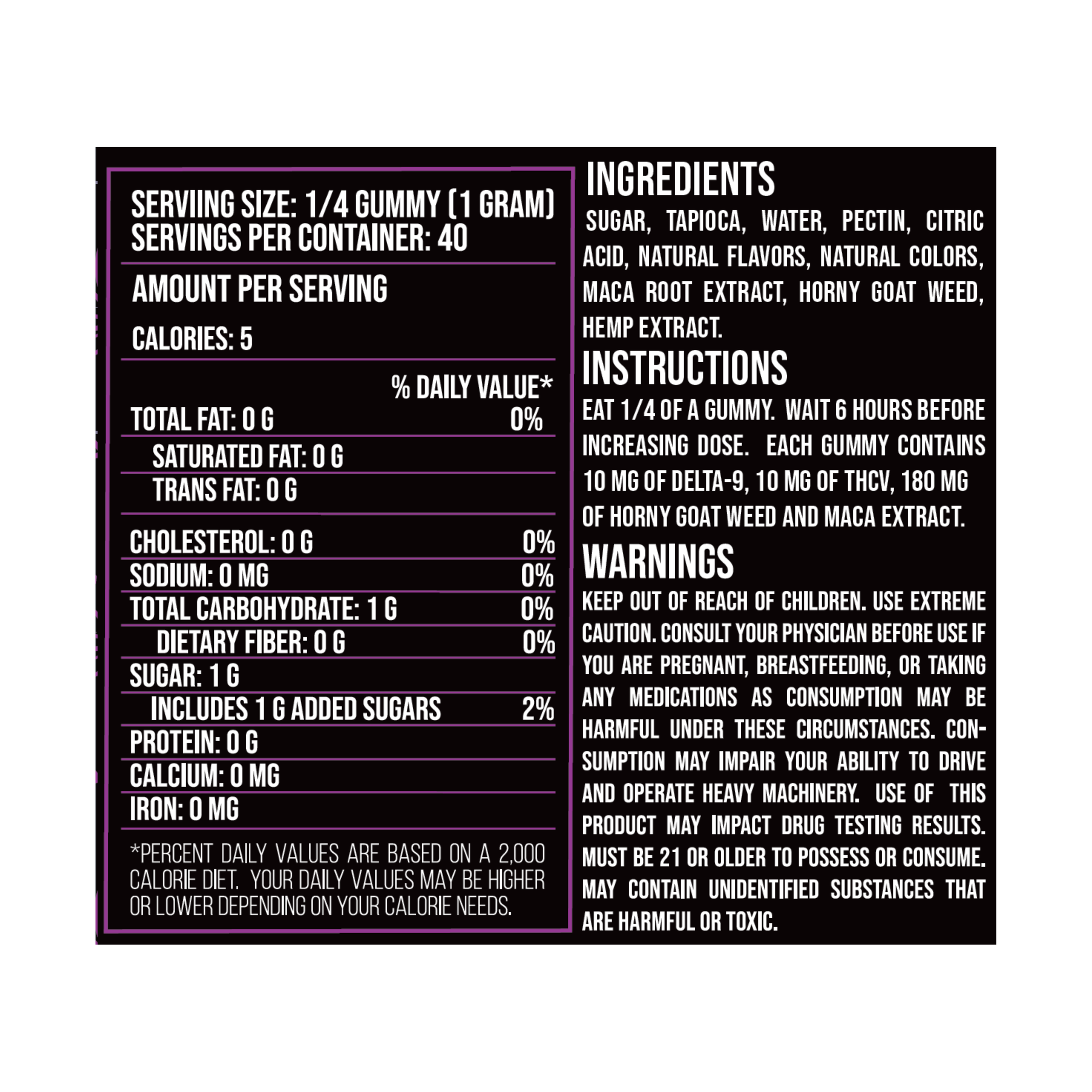 Passion Cherry Gummy 10pc (100 mg Delta 9 + 100 mg THCv + Libido